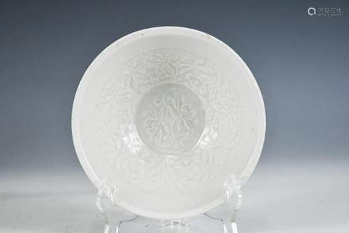 A Chinese Yingqing Ware Foliate Bowl, Song