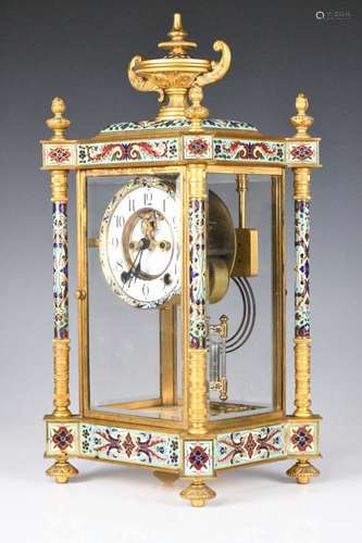 A Cloisonne Pendulum Clock 19th C