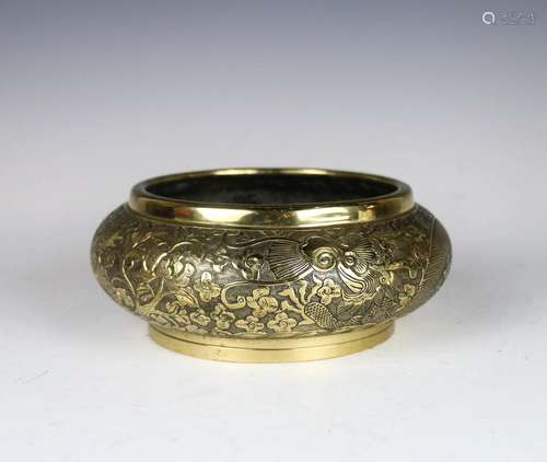 Chinese Incised Bronze Censer, Xuande Mark 18 TH C