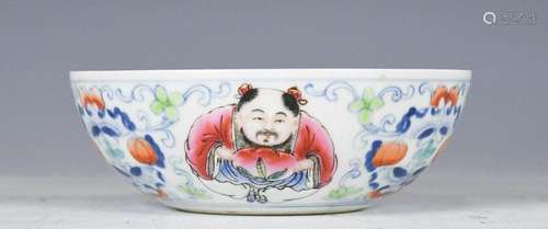 A Wucai Bowl Daoguang Mark