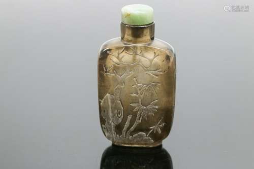 A Chinese Crystal Snuff Bottle, Qing