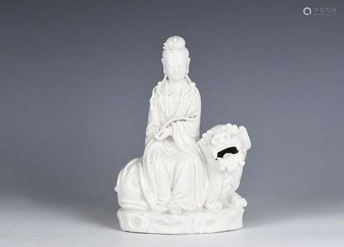 A Blanc De Chine figure of Guanyin, early 20th C