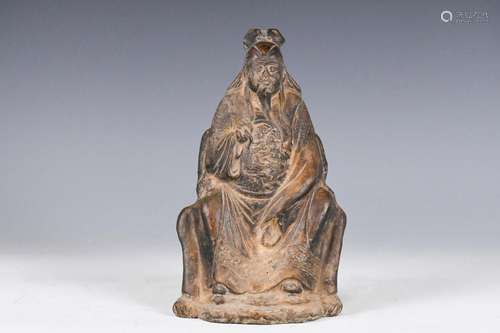 A Moulded Clay Figure of an Official, Ming Dynasty