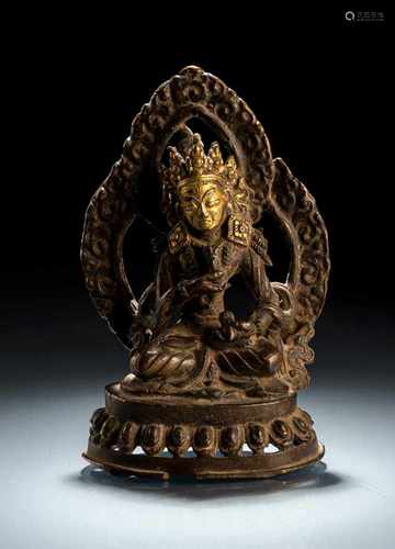 Bronze des Vajrasattva auf einem Lotos