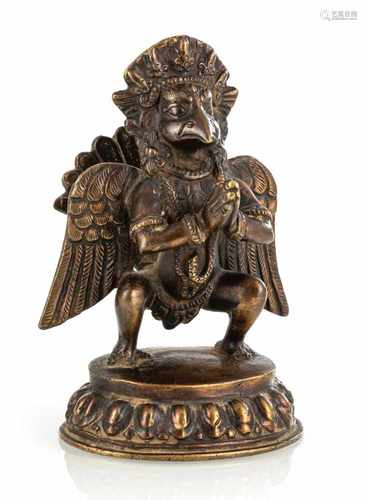 Kleine Bronzefigur des Garuda