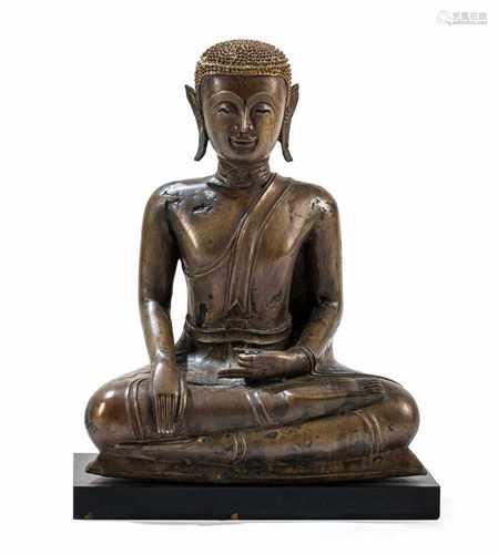 Bronze des Buddha Shakyamuni im Meditationssitz