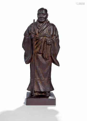 FIGUR DES SHINRAN SHONIN AUS BRONZE