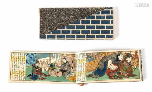 Paar Shunga-Bücher, Utagawa Kunimasu attr. (tätig 1830-1852)