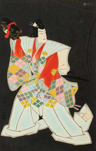 Sechs Farbholzschnitte und ein Triptychon, u.a. Kunisada und Kunihisa