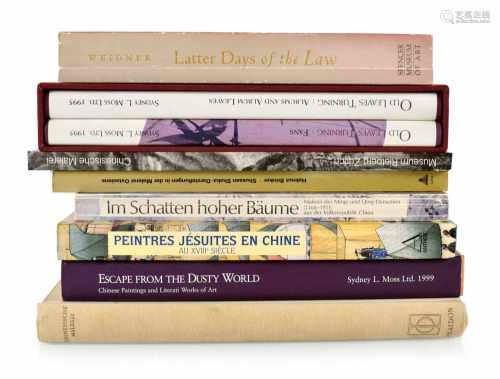 Acht Bücher über chinesische Malerei, u. a. Sydney L. Moss: 