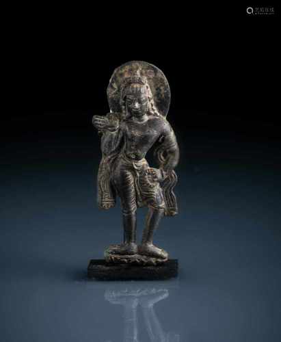 Bronzefigur eines stehenden Bodhisattva