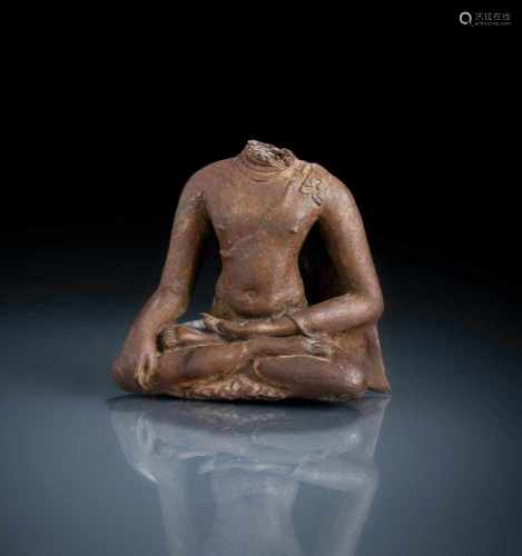 Bronze-Torso eines sitzenden Buddha