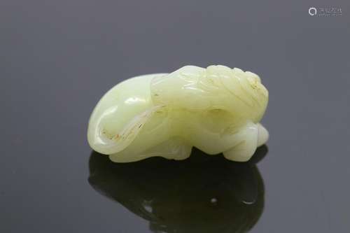 A Jade Carved Horse Late Qing