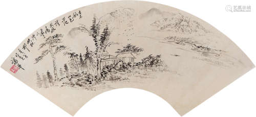 1832～1911 蒲华 山水  水墨纸本