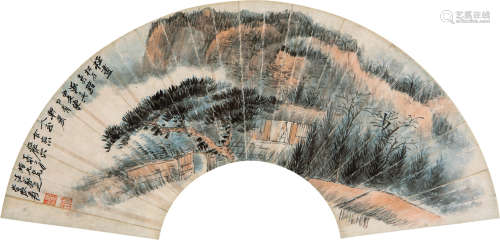 1903～1963 张大千 山水  设色纸本