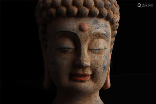 POTTERY BUDDHA HEAD TANG STYLE