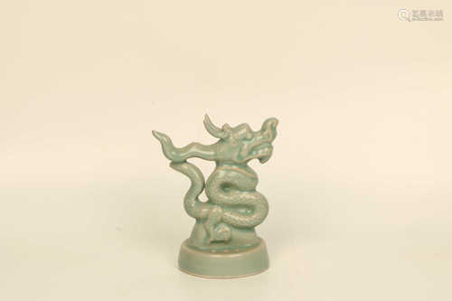 CELADON GLAZED DRAGON ORNAMENT MING STYLE