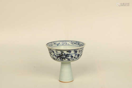 BLUE AND WHITE STEAM CUP MING STYLE