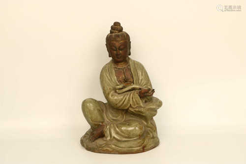 CELAODN GLAZE SEATED GUANYIN MING STYLE