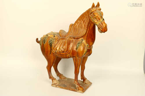 SANCAI GLAZED HORSE TANG STYLE