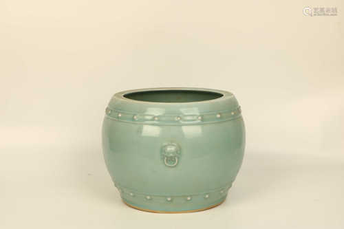 LONGQUAN CELADON GLAZED JAR MING STYLE