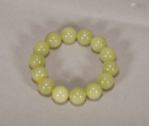 Qing Dynasty - Hetian Yellow Jade Bracelet