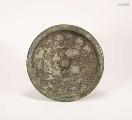 Song Dynasty - Crane Pattern Bronze Mirror