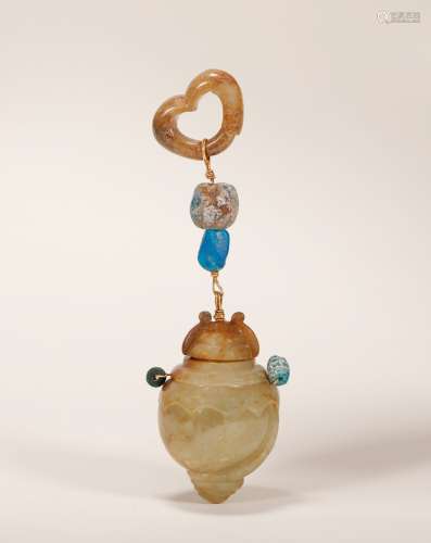 Song Dynasty - Hetian Jade Snail Shape Relic Jar