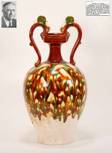 Tang Dynasty - Sancai Dragon Vase