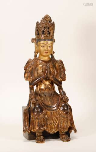 Qing Dynasty - Gilt Avalokitesvara Statue