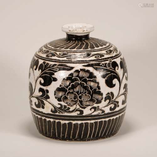 Song Dynasty - Cizhou Ware Flower Pattern Vase