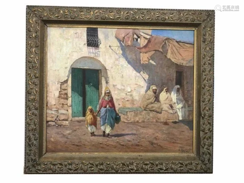 Oil on canvas, Signed Alexandre Roubtzoff