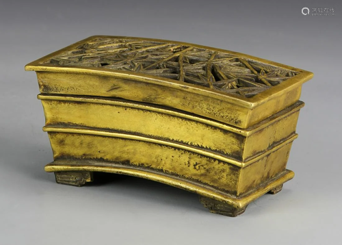 Chinese Bronze Rectangular Censer