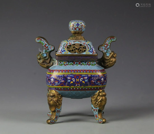 Chinese Cloisonne Censer