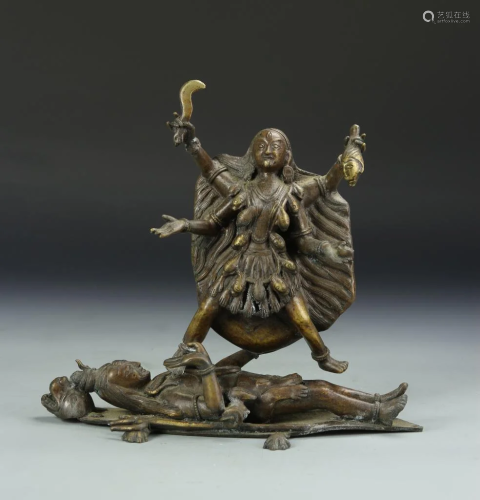 Chinese Tibetan Mythical Deity Figure