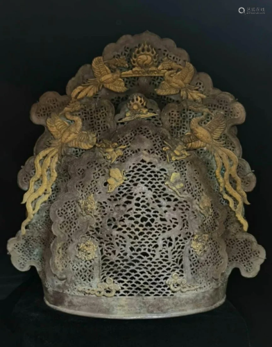 Antique Gilt Metal Hat