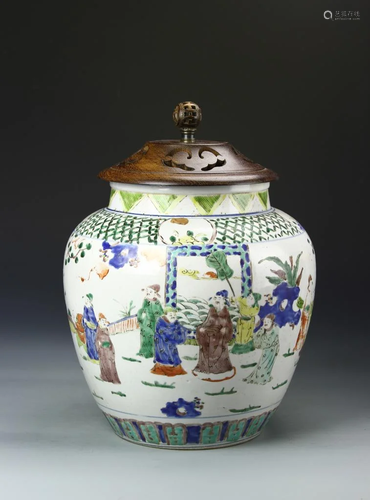 Chinese Wucai Jar