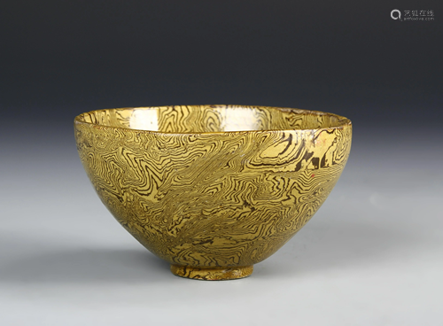 Chinese Marble Glazed Bowl