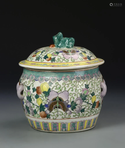 Chinese Famille Rose Jar