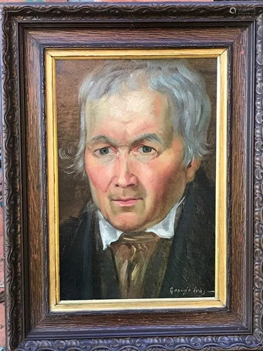 Portrait of Man, Signed George Benjamin L…