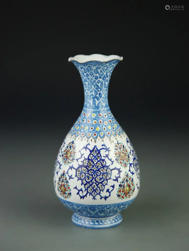 Chinese Enameled Copper Vase