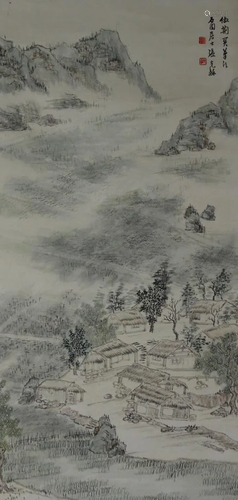 Chinese Scroll Painting of Landscape