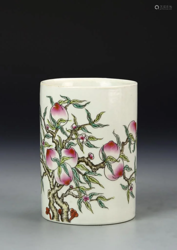 Chinese Famille Rose Brush Pot