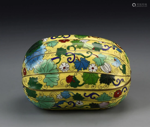 Chinese Cloisonne Box with Cover