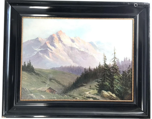 Landscape Oil Canvas Signed John Fery