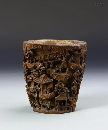 Chinese Bamboo Brush Pot