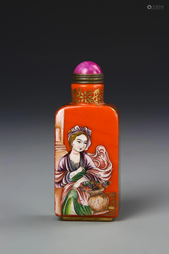 Chinese Famille Rose Snuff Bottle