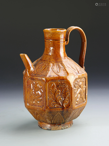 Chinese Antique Brown Glaze Teapot