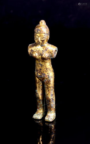 Chinese Gilt Bronze Figure