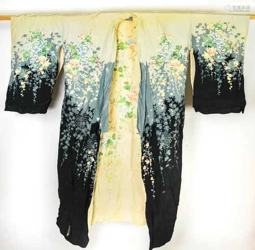 Vintage Silk Asian Robe